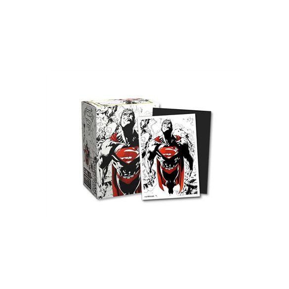 Dragon Shield Standard size License Sleeves - Superman Core (Red/White Variant) (100 Sleeves)-AT-16076