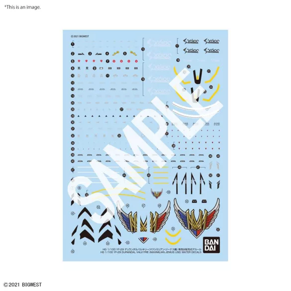 HG 1/100 YF-29 Durandal Valkyrie (Maximilian Jenius Use) Full Set Pack Water Decals-MK65692