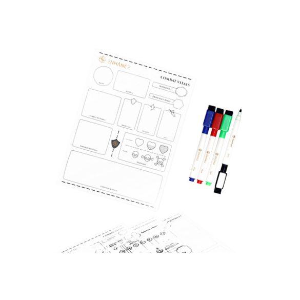 ENHANCE Tabletop RPGs Acrylic Character Sheet Set-ENTTACS100CLEW