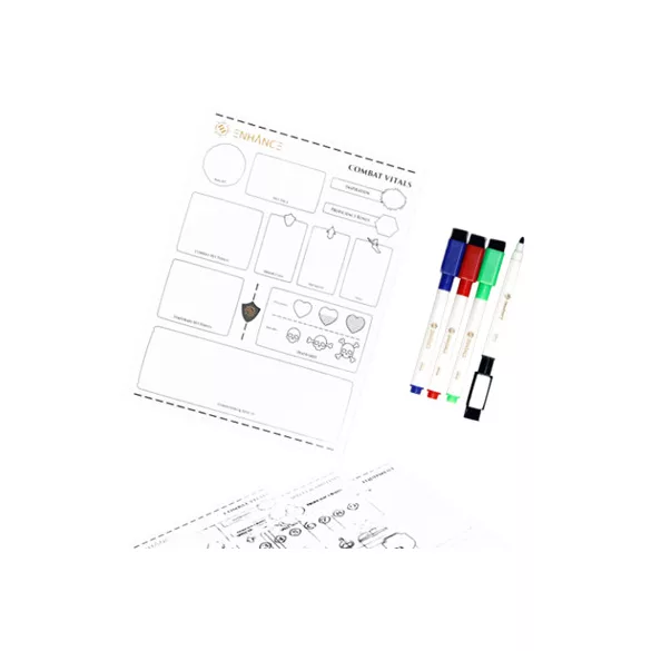 ENHANCE Tabletop RPGs Acrylic Character Sheet Set-ENTTACS100CLEW