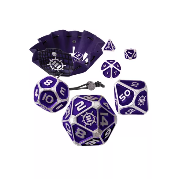 ENHANCE Tabletop RPGs 7pc Metal RPG Dice (Collector's Edition Purple)-ENTTDM7520PREW