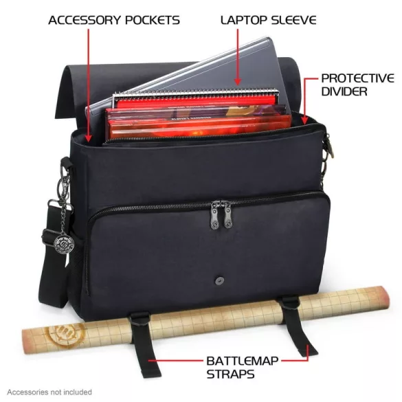 ENHANCE RPG Player's Messenger DnD Bag Collector's Edition (Dragon Black)-ENTTCFP200BKEW