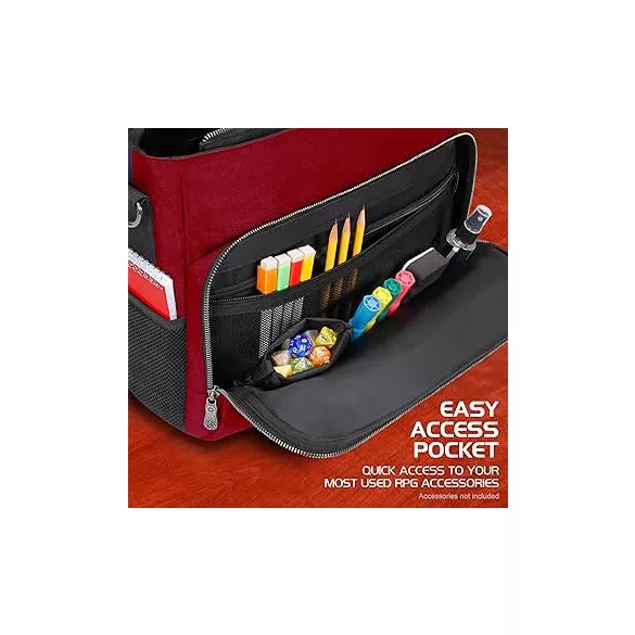 ENHANCE RPG Player's Messenger DnD Bag Collector's Edition (Dragon Red)