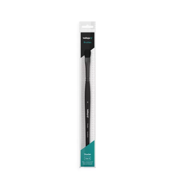 Vallejo - Brush / Shader - Filbert Shader Flat Synthetic Brush No. 8-B06008