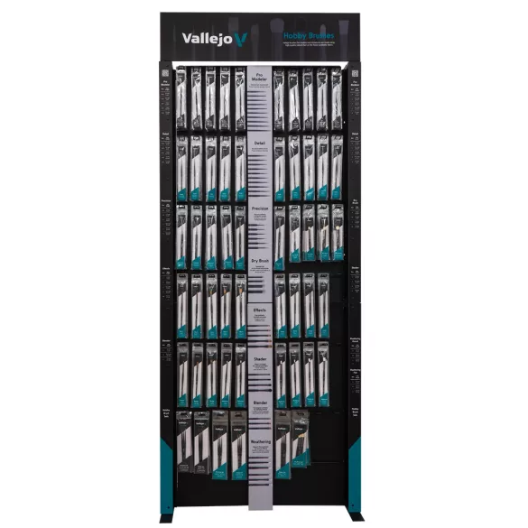 Vallejo - Hobby Brushes / Rack: Vallejo Hobby Brushes Floor Display (Only Display)-EX723