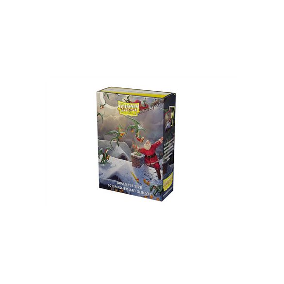 Dragon Shield Japanese size Brushed Art Sleeves - Christmas 2023 (60 Sleeves)-AT-12621