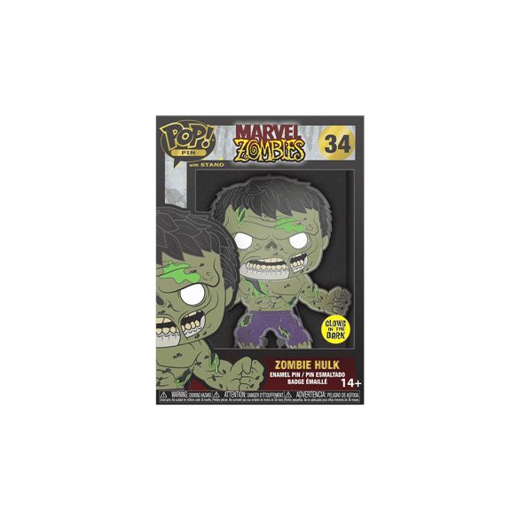 Funko POP! Pin: Marvel - Zombie Hulk w/Ch (Glow)-FKMVPP0098