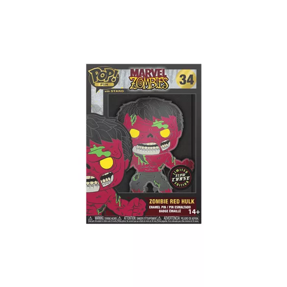 Funko POP! Pin: Marvel - Zombie Hulk w/Ch (Glow)-FKMVPP0098