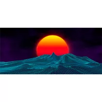 Kraken Wargames Gaming Mat - Retro Sun-KWG-GMP-054