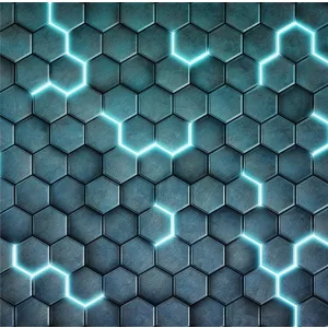 Kraken Wargames Playmat - Blue Hexx-KWG-63-65