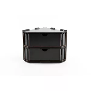 Kraken Wargames - Black Rack - End Element with Two Drawers-KWG0523-25