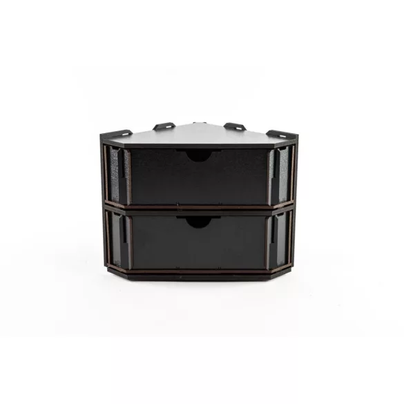 Kraken Wargames - Black Rack - End Element with Two Drawers-KWG0523-25