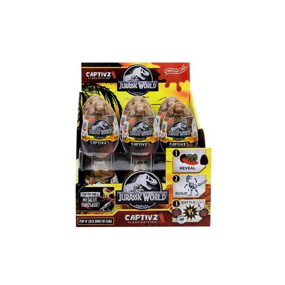 Jurassic World Clash Edition Slime Egg - 12 Pcs In PDQ-38014