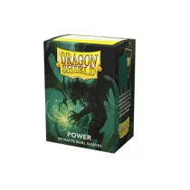 Dragon Shield Dual Matte Sleeves - Metallic Green / Power (100 Sleeves)-AT-15063