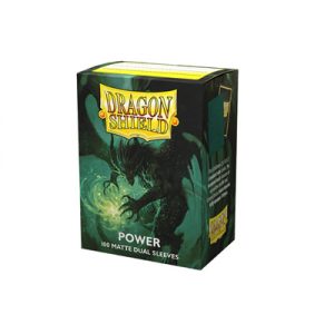 Dragon Shield Dual Matte Sleeves - Metallic Green / Power (100 Sleeves)-AT-15063