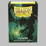 Dragon Shield Dual Matte Sleeves - Metallic Green / Power (100 Sleeves)-AT-15063