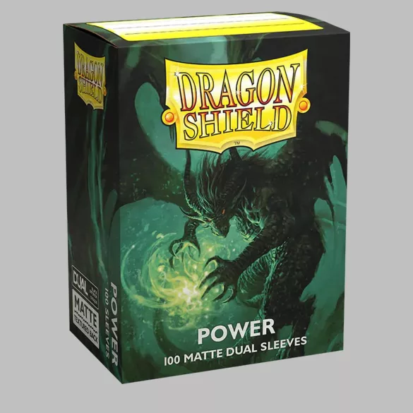 Dragon Shield Dual Matte Sleeves - Metallic Green / Power (100 Sleeves)-AT-15063