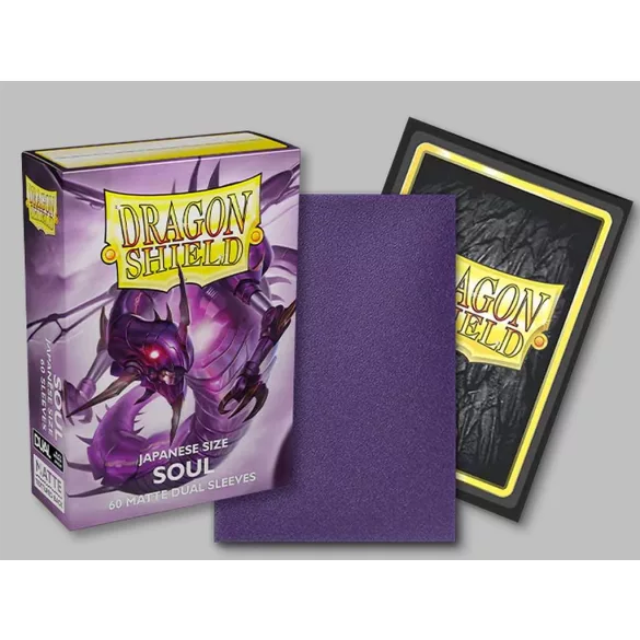 Dragon Shield Dual Matte Japanese Size Sleeves - Metallic Purple / Soul (60 Sleeves)-AT-15162