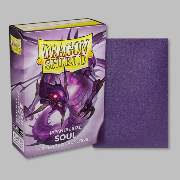 Dragon Shield Dual Matte Japanese Size Sleeves - Metallic Purple / Soul (60 Sleeves)-AT-15162