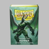 Dragon Shield Dual Matte Japanese Size Sleeves - Metallic Green / Power (60 Sleeves)-AT-15163