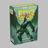 Dragon Shield Dual Matte Japanese Size Sleeves - Metallic Green / Power (60 Sleeves)-AT-15163
