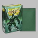 Dragon Shield Dual Matte Japanese Size Sleeves - Metallic Green / Power (60 Sleeves)-AT-15163