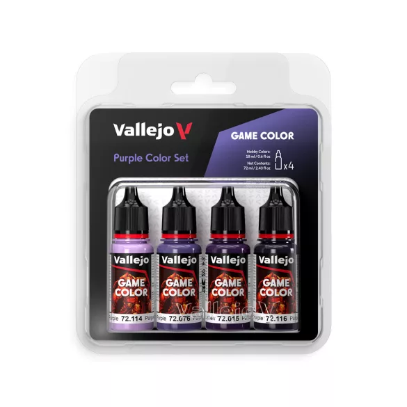 Vallejo - Game Color / 4 colors - Purple Color Set 18 ml-72382