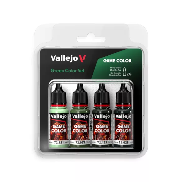 Vallejo - Game Color / 4 colors - Green Color Set 18 ml-72384
