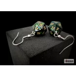 Chessex Hook Earrings Scarab Jade Mini-Poly d20 Pair-54204