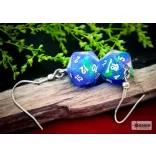 Chessex Hook Earrings Festive Waterlily Mini-Poly d20 Pair-54209