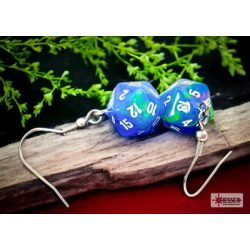 Chessex Hook Earrings Festive Waterlily Mini-Poly d20 Pair-54209