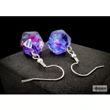 Chessex Hook Earrings Nebula Nocturnal Mini-Poly d20 Pair-54210