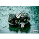 Chessex Stud Earrings Scarab Jade Mini-Poly d20 Pair-54504