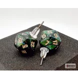 Chessex Stud Earrings Scarab Jade Mini-Poly d20 Pair-54504