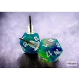 Chessex Stud Earrings Festive Waterlily Mini-Poly d20 Pair-54509
