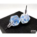 Chessex Stud Earrings Borealis Icicle Mini-Poly d20 Pair-54511