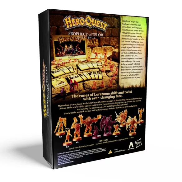 Avalon Hill HeroQuest Prophecy of Telor Quest Pack - DE-G0052100