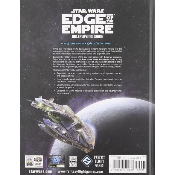 Star Wars: Edge of the Empire - Enter the Unknown angol nyelvű szerepjáték-kiegészítő