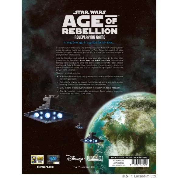 Star Wars: Age of Rebellion - Core Rulebook szerepjáték alapkönyv