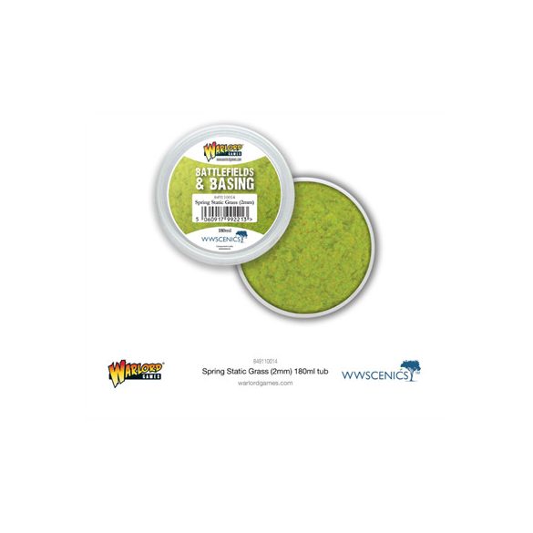 Battlefields & Basing: Spring 2mm Static Grass (180ml)-849110014