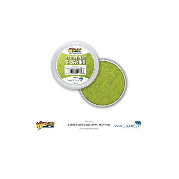 Battlefields & Basing: Spring 2mm Static Grass (180ml)-849110014