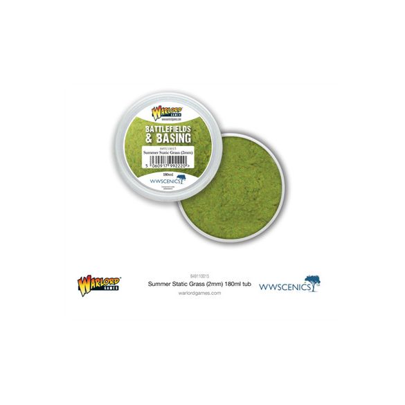 Battlefields & Basing: Summer 2mm Static Grass (180ml)-849110015