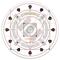 ENHANCE Tabletop RPGs 30ft Spell AoE Damage Template-ENTTADM100CLEW