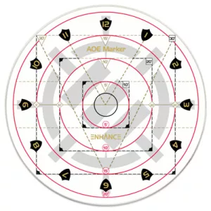 ENHANCE Tabletop RPGs 30ft Spell AoE Damage Template-ENTTADM100CLEW