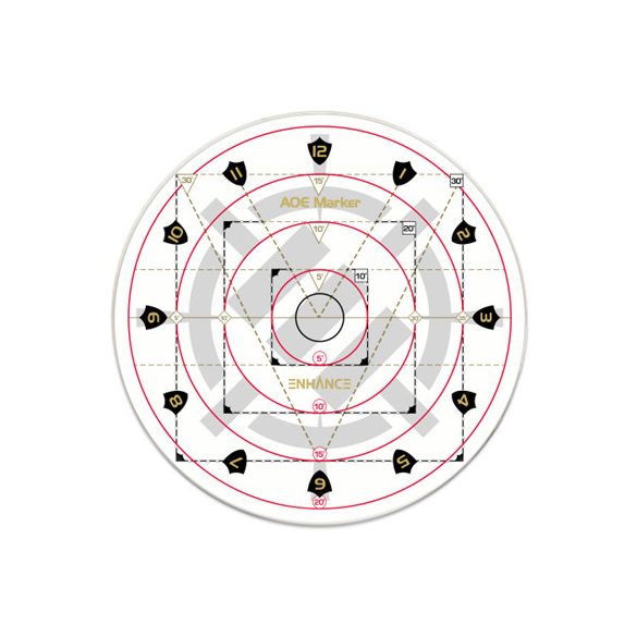 ENHANCE Tabletop RPGs 30ft Spell AoE Damage Template-ENTTADM100CLEW
