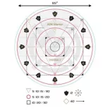 ENHANCE Tabletop RPGs 30ft Spell AoE Damage Template-ENTTADM100CLEW