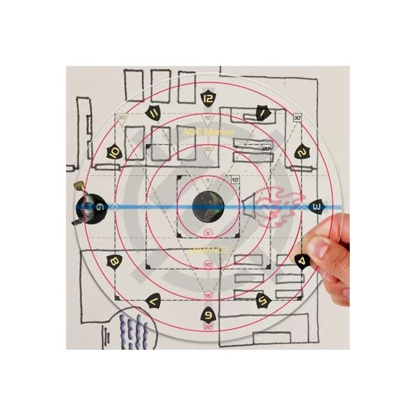 ENHANCE Tabletop RPGs 30ft Spell AoE Damage Template-ENTTADM100CLEW
