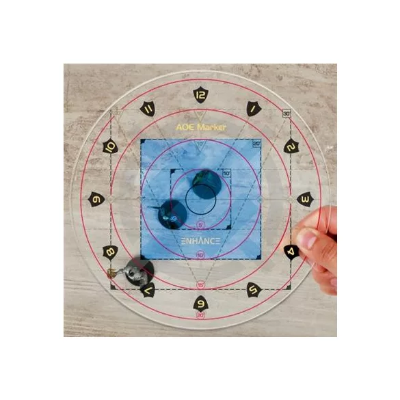 ENHANCE Tabletop RPGs 30ft Spell AoE Damage Template-ENTTADM100CLEW
