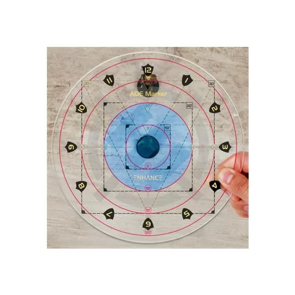 ENHANCE Tabletop RPGs 30ft Spell AoE Damage Template-ENTTADM100CLEW