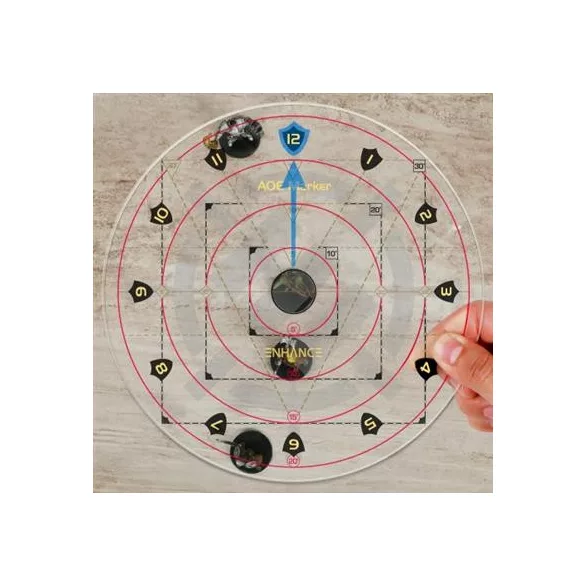 ENHANCE Tabletop RPGs 30ft Spell AoE Damage Template-ENTTADM100CLEW